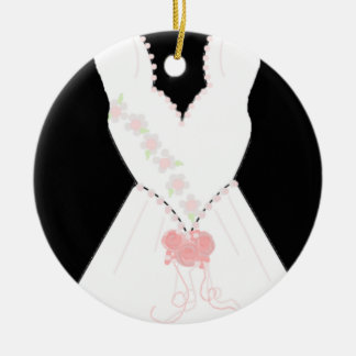 Ornamento De Cerâmica Elegant Bridal Gown