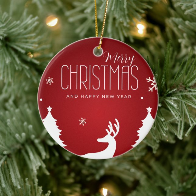 Ornamento De Cerâmica Elegant Holiday Ornament (Árvore)