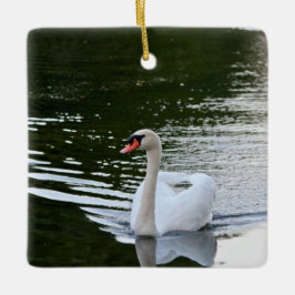 Ornamento De Cerâmica Elegant Mute Swan