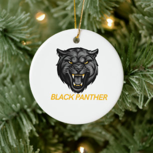 Ornamento De Cerâmica "Elegante Black Panther Ornamen