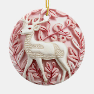 Ornamento De Cerâmica Elegante Deer Ornament