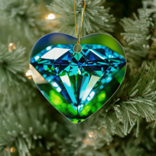 Ornamento De Cerâmica Elegante Diamond Ornament Cristal de luxo