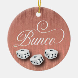 Ornamento De Cerâmica Elegante Girly Sparkle Dice Bunco