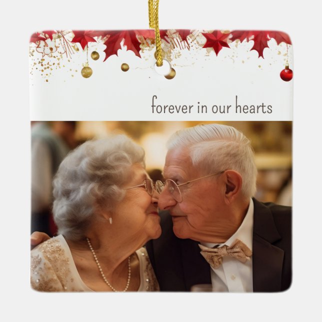 Ornamento De Cerâmica Elegante Memorial (Frente)