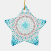 Elegante Sky Blue Crystal Mandala