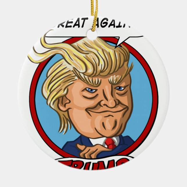 Ornamento De Cerâmica Eleição 2016 presidencial (Frente)