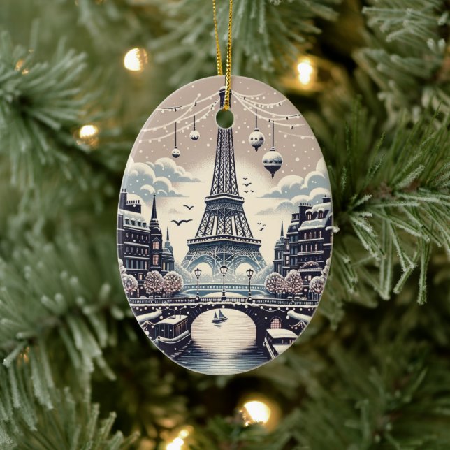 Ornamento De Cerâmica Eleição Parisiense de inverno - Natal na cidade (Árvore)