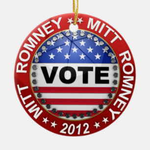 Ornamento De Cerâmica Eleição presidencial Mitt Romney 2012