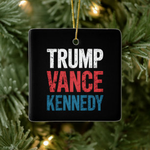 Ornamento De Cerâmica Eleição Trump Vance Kennedy 2024