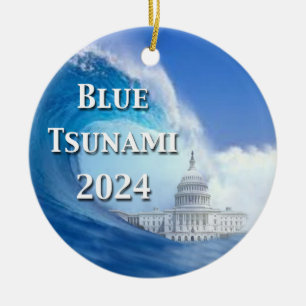 Ornamento De Cerâmica Eleições 2024 no tsunami