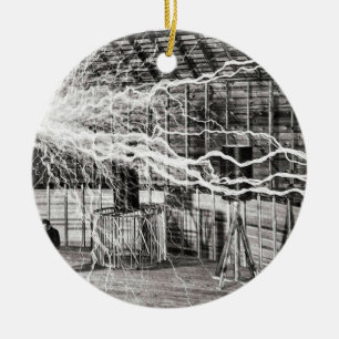 Ornamento De Cerâmica Eletricidade Nikola Tesla
