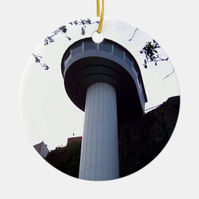 Ornamento De Cerâmica Elevador da cidade de Oregon (Frente)