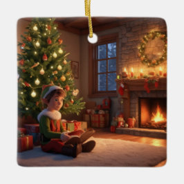 Ornamento De Cerâmica Elf