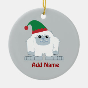 Ornamento De Cerâmica Elf Yeti, um bom Natal