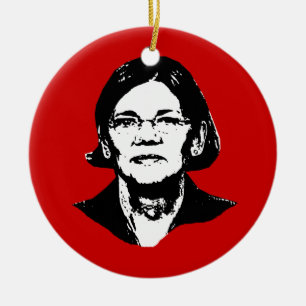 Ornamento De Cerâmica Elizabeth Warren -