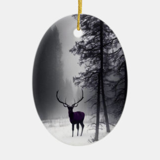 Ornamento De Cerâmica Elk Ornament Gothic em Woods