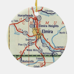 Ornamento De Cerâmica Elmira NY