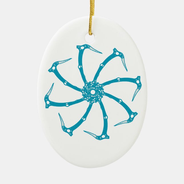 Ornamento De Cerâmica Elo de ferramenta de gelo (Frente)