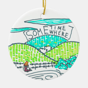Ornamento De Cerâmica Em algum lugar / Algum tempo