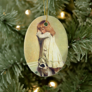 Ornamento De Cerâmica Em Desgraça de Charles Burton Barber, Vintage Art