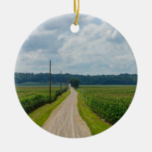 Ornamento De Cerâmica Em Entre Campos De Milho