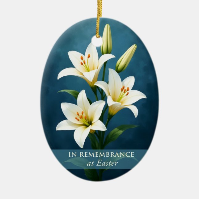 Ornamento De Cerâmica Em Memória da Páscoa Presente Cristão (Frente)