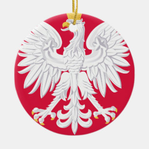 Ornamento De Cerâmica Emblem polonês - Polônia Shield - Polska Herb Po
