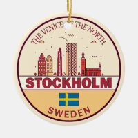 Emblem Skyline Cidade de Estocolmo Suecia