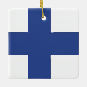 Ornamento De Cerâmica Emblema de bandeira da Finlândia