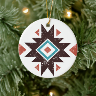 Ornamento De Cerâmica Emblema de Diamante Boho