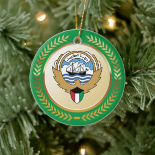 Ornamento De Cerâmica Emblema do Estado do Kuwait