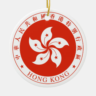 Ornamento De Cerâmica Emblema regional de Hong Kong SAR