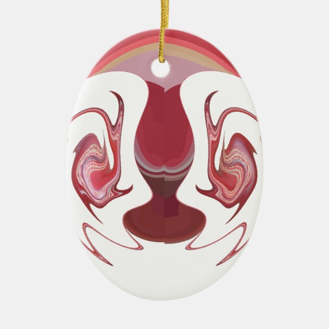 Ornamento De Cerâmica Embres da Terra: Tapeçaria Texturizada da África (Frente)