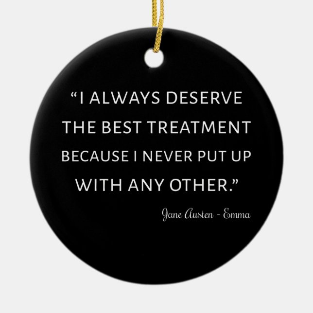 Ornamento De Cerâmica Emma Por Jane Austen Cote II (Frente)