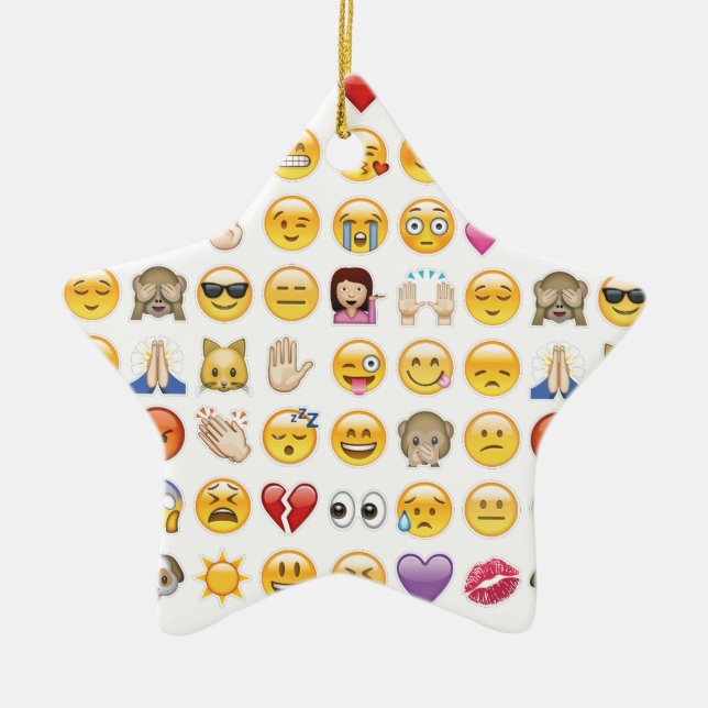 Ornamento De Cerâmica emoji (Frente)
