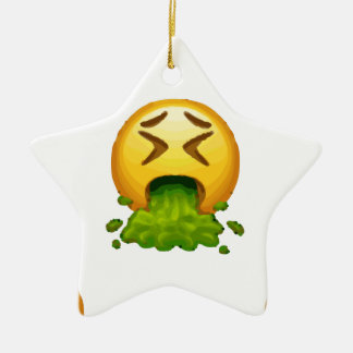 Ornamento De Cerâmica emoji vomitando