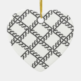 Ornamento De Cerâmica Empire Heart Ornament