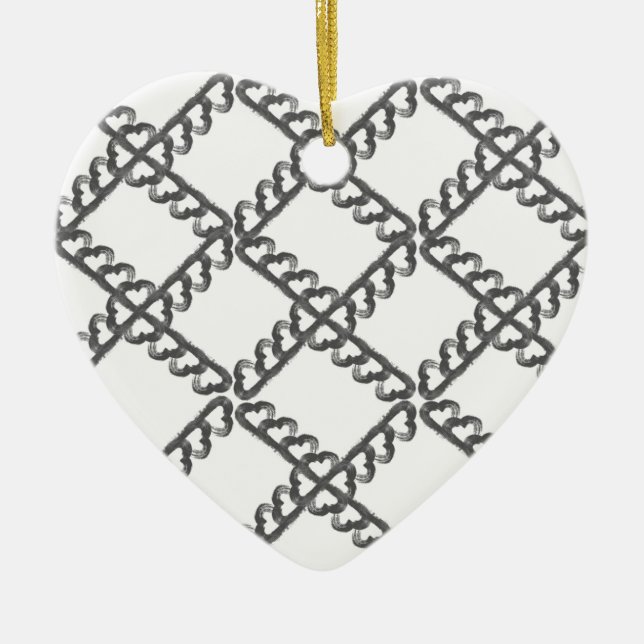 Ornamento De Cerâmica Empire Heart Ornament (Frente)