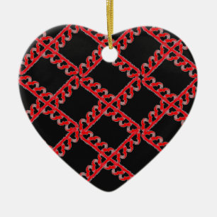 Ornamento De Cerâmica Empire Heart Ornament
