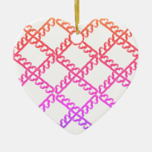 Ornamento De Cerâmica Empire Heart Ornament