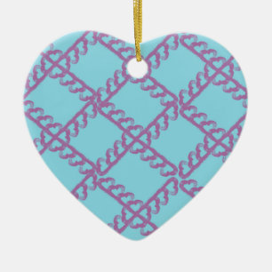 Ornamento De Cerâmica Empire Heart Ornament