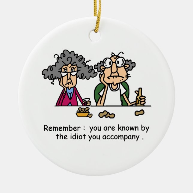 Ornamento De Cerâmica Empresa Idiot (Frente)