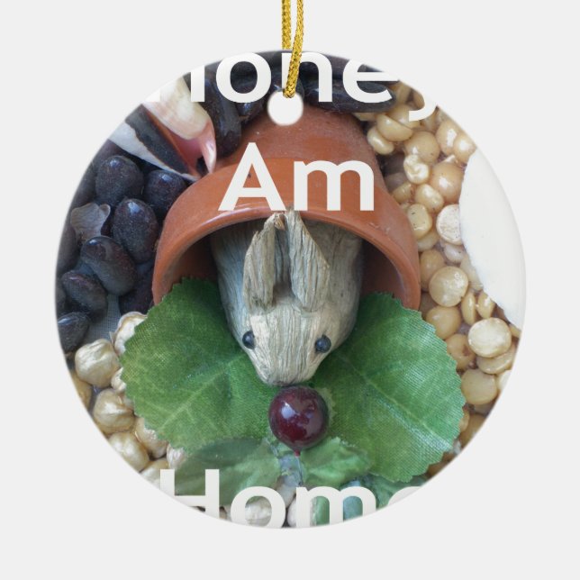 Ornamento De Cerâmica Encantamento de coelho bonito (Frente)