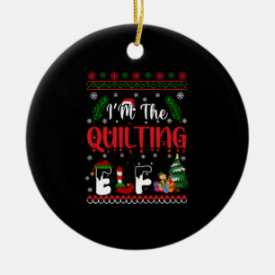 Ornamento De Cerâmica Encerramento de camisas de Natal da ELF