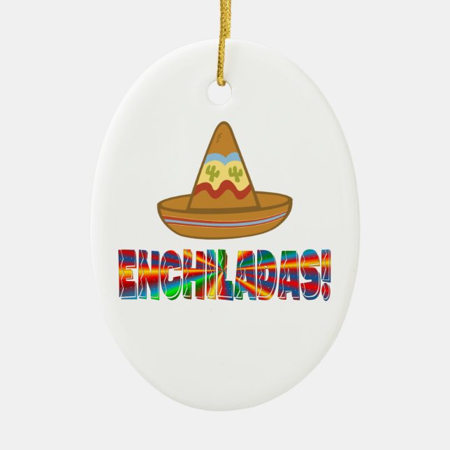 Ornamento De Cerâmica Enchilada Amor (Frente)