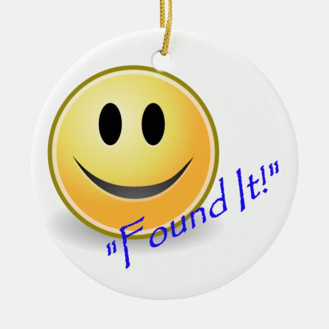 Ornamento De Cerâmica Encontrado lhe! Geocaching (Frente)