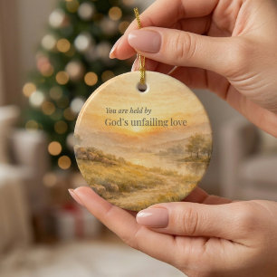 Ornamento De Cerâmica Encorajamento Cristão do Amor Infalível de Deus
