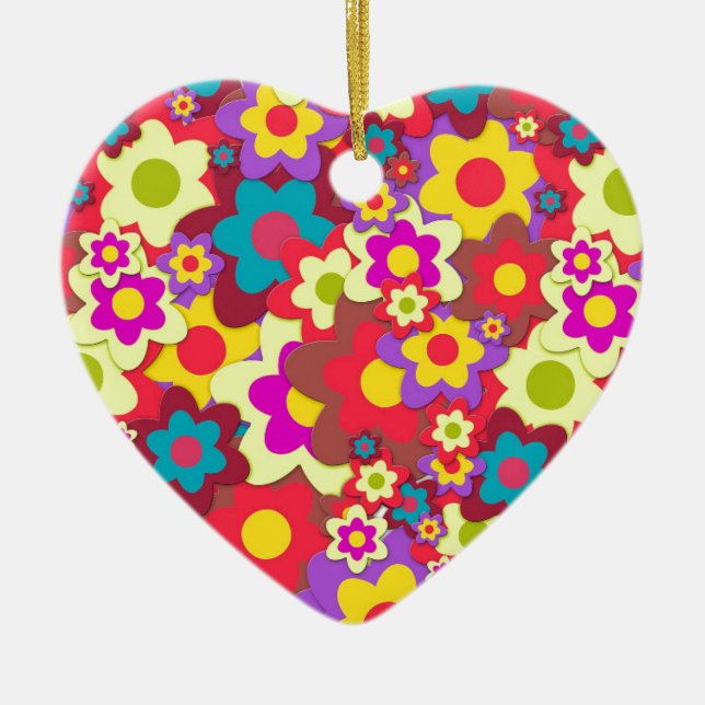 Ornamento De Cerâmica Energia do ventilador 60s hippy (Frente)