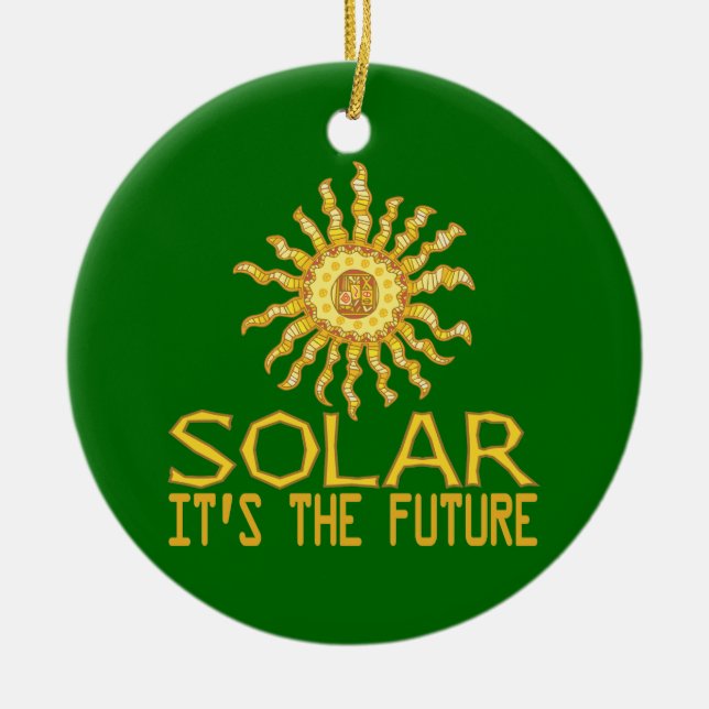 Ornamento De Cerâmica Energia solar (Frente)