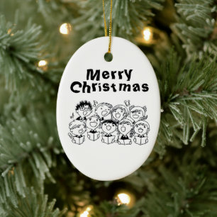 ORNAMENTO DE CERÂMICA **ENFEITES DE NATAL INFANTIL CANTANDO**